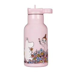 Hot Rätt Start Moomin Meadow water bottle 34 cl, Pink