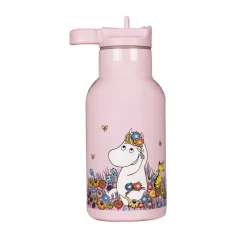 Hot Rätt Start Moomin Meadow water bottle 34 cl, Pink