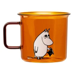Moomin Mugs|Coffee Cups^Muurla Moomin pappa glass mug 35 cl, Amber Orange
