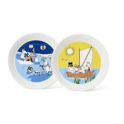 Moomin Arabia Moomin plate Bonfire & Sailing 2 parts, 19 cm Multi