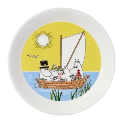 Moomin Arabia Moomin plate Bonfire & Sailing 2 parts, 19 cm Multi