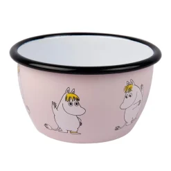 Moomin Bowls^Muurla Moomin Retro enamel bowl 6 dl, Snorkmaiden Pink