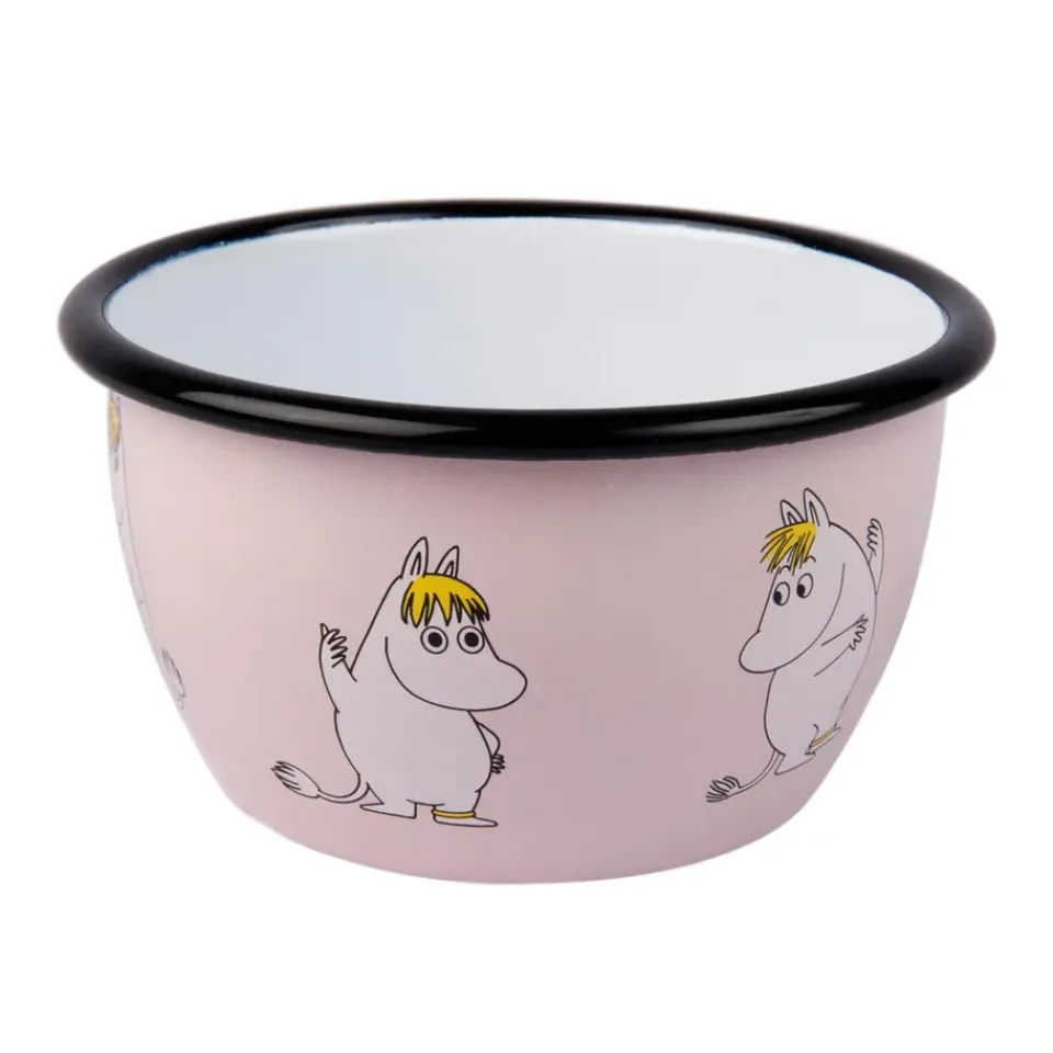 Moomin Bowls^Muurla Moomin Retro enamel bowl 6 dl, Snorkmaiden Pink