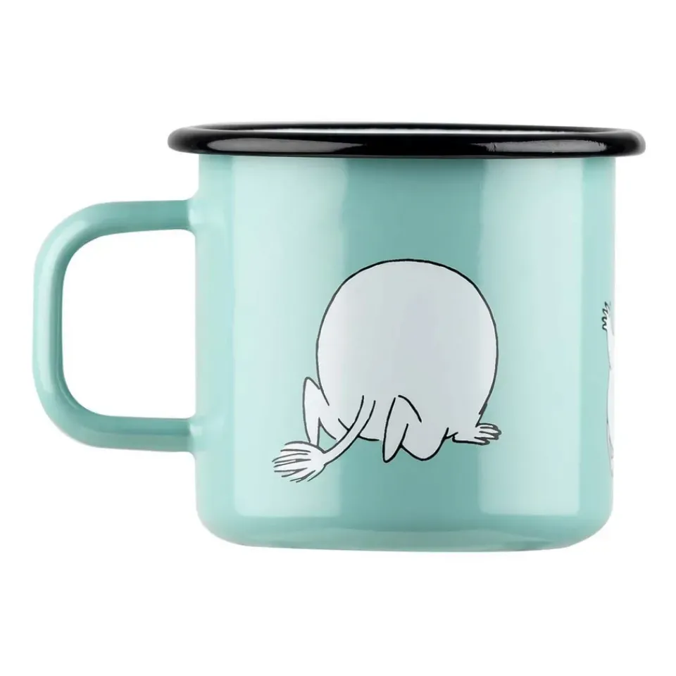 Best Muurla Moomin Retro enamel mug 37 cl, Mint BlueTurquoise
