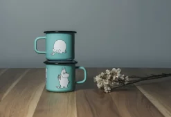 Best Muurla Moomin Retro enamel mug 37 cl, Mint BlueTurquoise