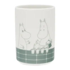 Best Moomin Arabia Moomin toothbrush holder, Bath time green-white GreenWhite