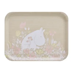 Trays^Muurla Moomin tray 28x36 cm, Flower field Beige
