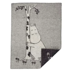 Sale Klippan Yllefabrik Moomin Tree Hug children's blanket, Grey