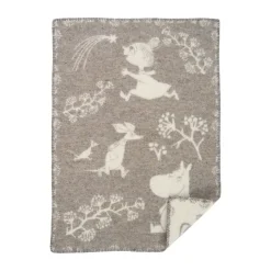Baby Blankets^Klippan Yllefabrik Moomin Winterland baby blanket 65x90 cm, Grey