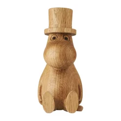 Dsignhouse x Moomin Moomin wooden decoration Moominpappa 11 cm, OAK (FSC) Beige