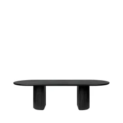 Discount GUBI Moon dining table ellips, Oak brown/black stained BrownBlack