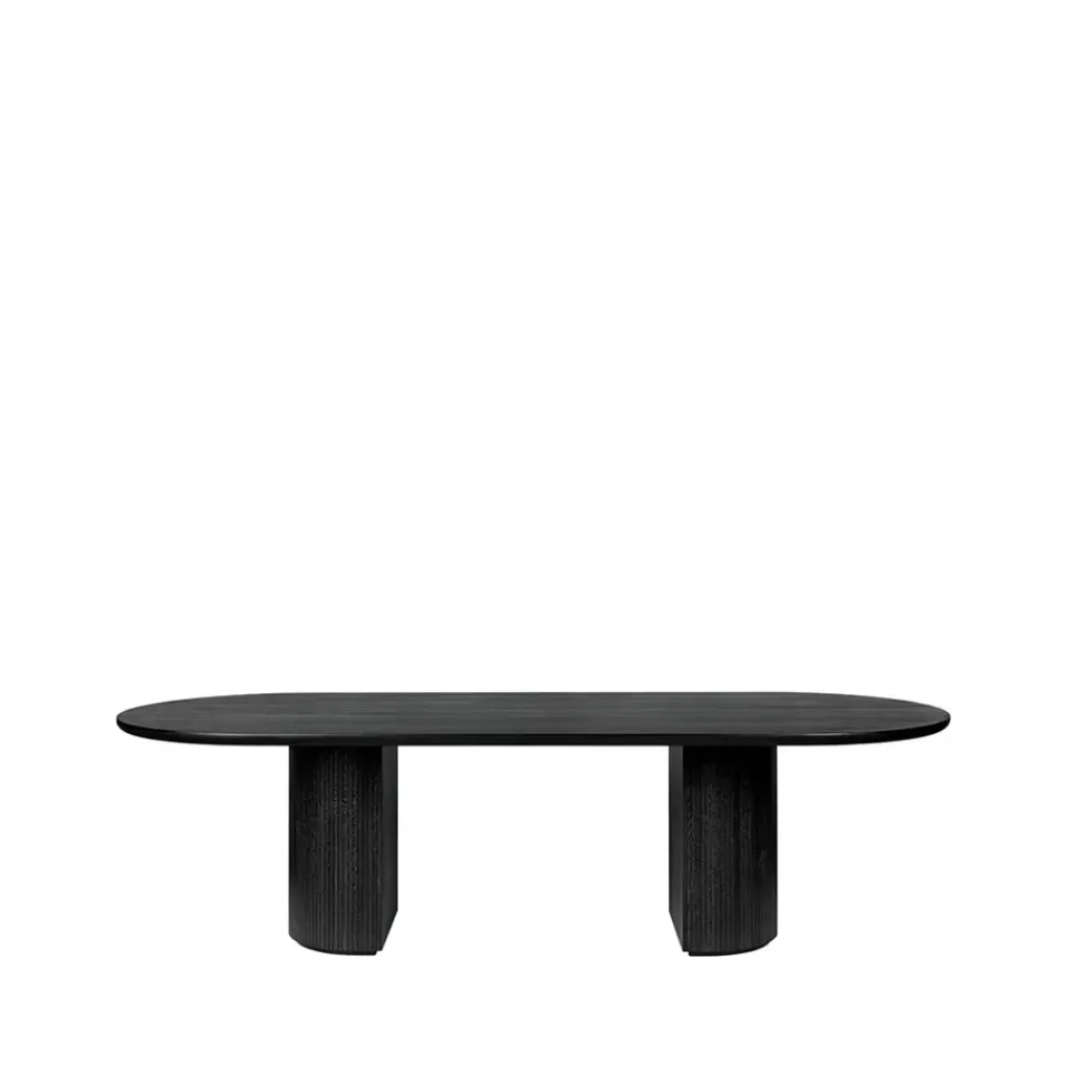 Discount GUBI Moon dining table ellips, Oak brown/black stained BrownBlack