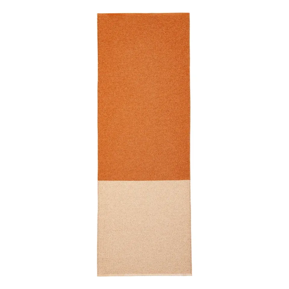 Plastic Rugs^Brita Sweden Moor rug cream (cream white-terracotta), 70x300 cm BeigeOrange
