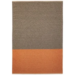 Clearance Brita Sweden Moor rug mud (black-terracotta), 170x300 cm OrangeBlack
