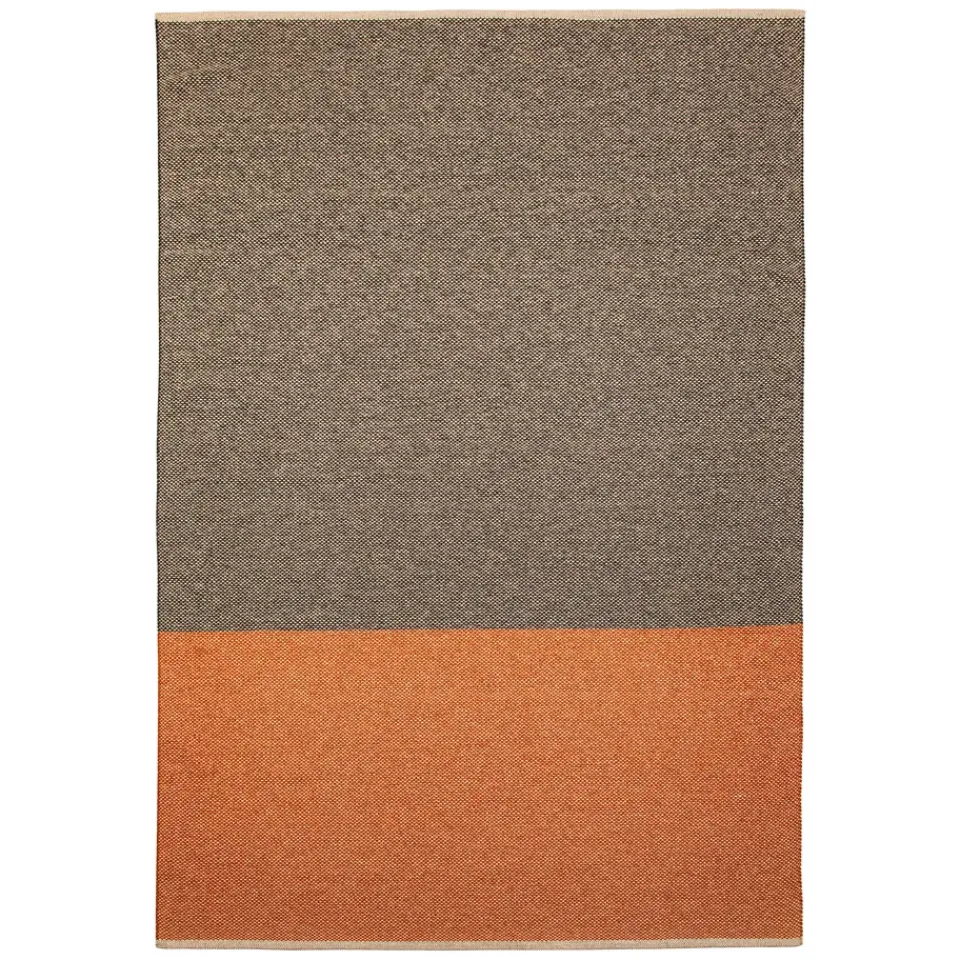 Clearance Brita Sweden Moor rug mud (black-terracotta), 170x300 cm OrangeBlack