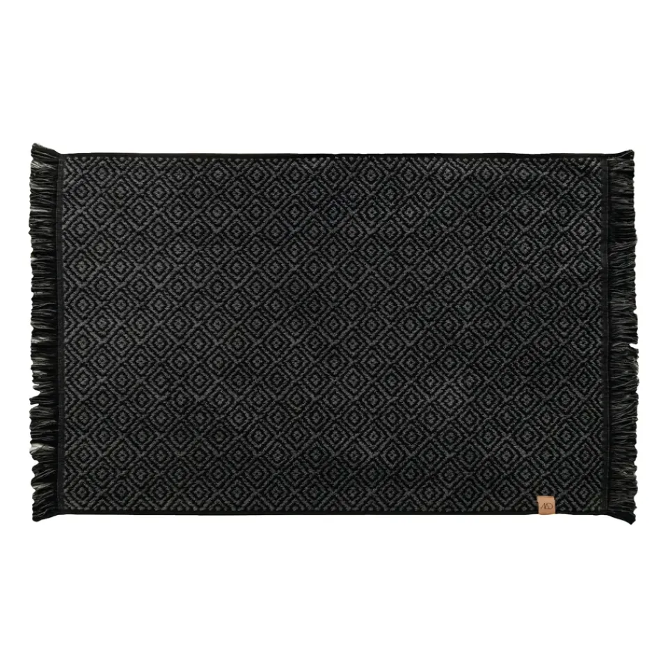 Best Mette Ditmer Morocco bathroom mat 50x80 cm, Black-grey GreyBlack