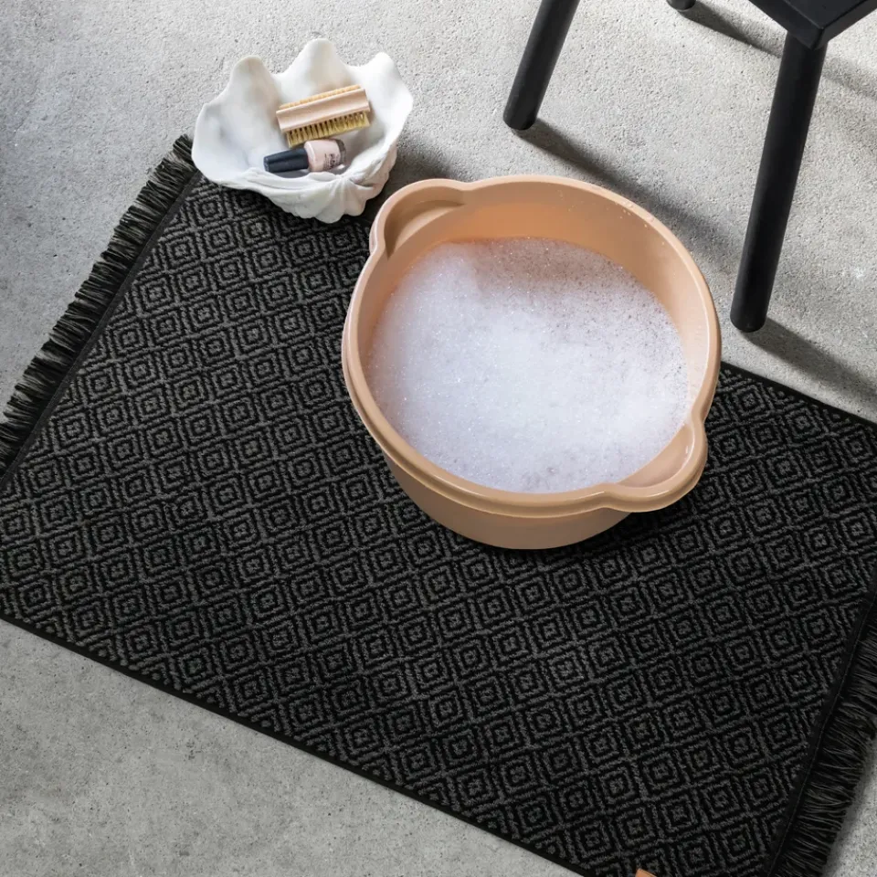 Best Mette Ditmer Morocco bathroom mat 50x80 cm, Black-grey GreyBlack