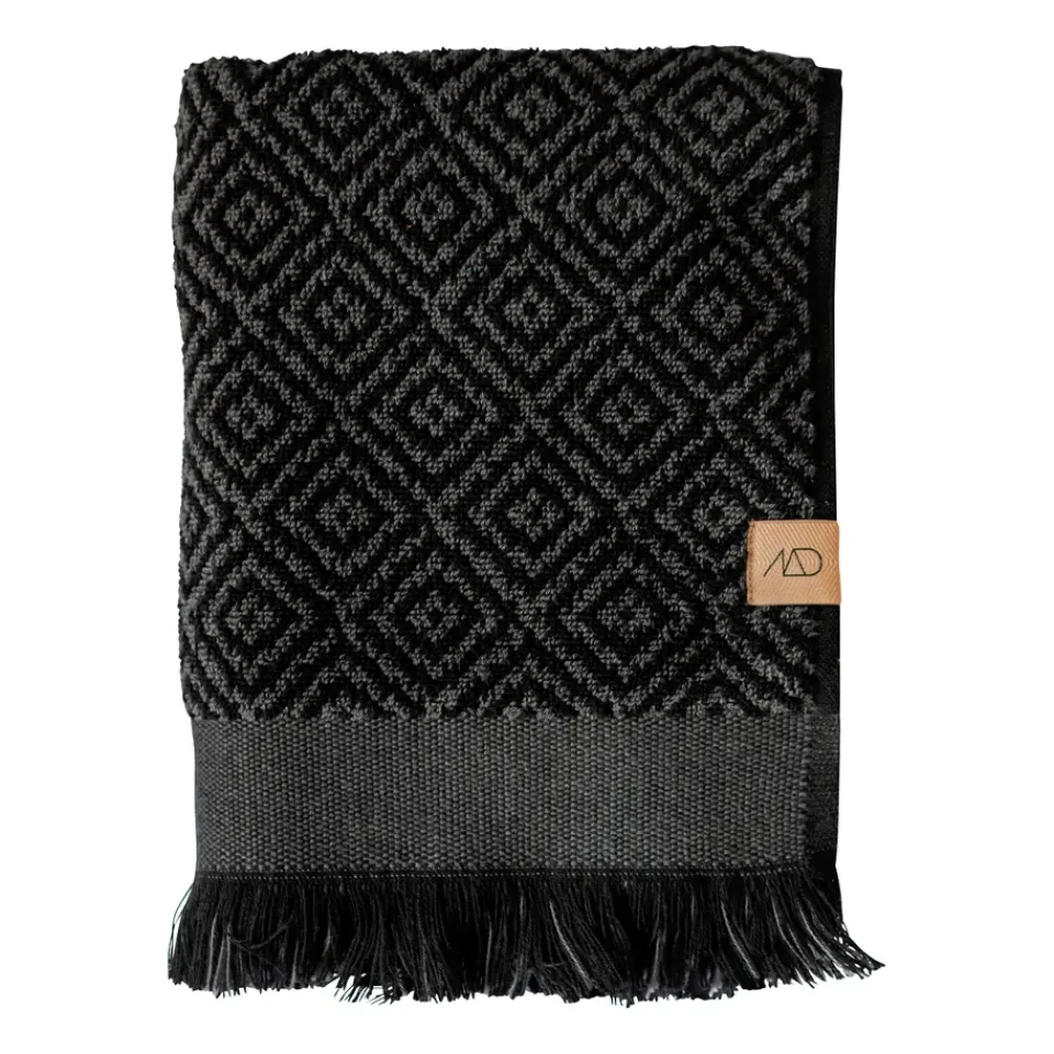 Outlet Mette Ditmer Morocco towel 70x135 cm, Black-grey GreyBlack