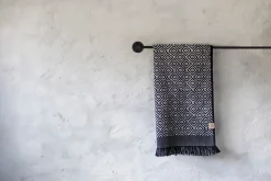 Outlet Mette Ditmer Morocco towel 70x135 cm, Black-white BlackWhite