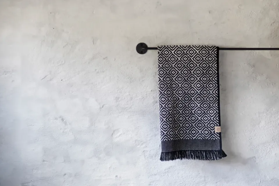 Outlet Mette Ditmer Morocco towel 70x135 cm, Black-white BlackWhite