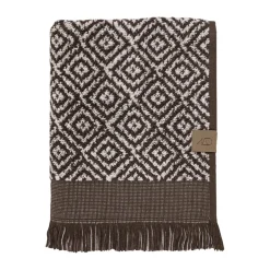 Bath Sheets^Mette Ditmer Morocco towel 70x135 cm, Chocolate-off-white Brown