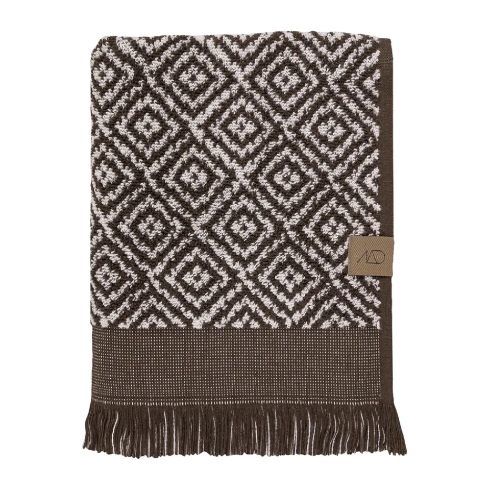 Bath Sheets^Mette Ditmer Morocco towel 70x135 cm, Chocolate-off-white Brown