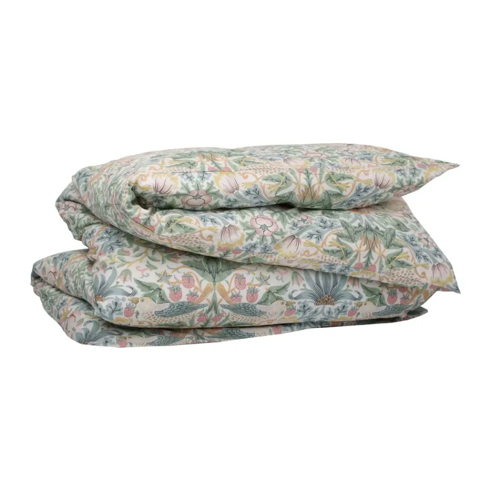 Outlet Mille Notti Morris & Co. Strawberry Thief Duvet cover, , 150x210 cm Green