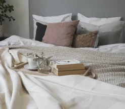 Discount Scandi Living Moss bed spread 160x260 cm, Beige