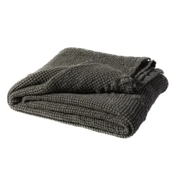 Hot Scandi Living Moss bed spread 260x260 cm, charcoal Grey
