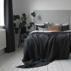 Hot Scandi Living Moss bed spread 260x260 cm, charcoal Grey