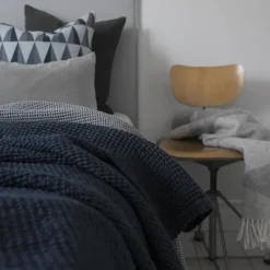 Scandi Living Moss bed spread 260x260 cm, storm Blue