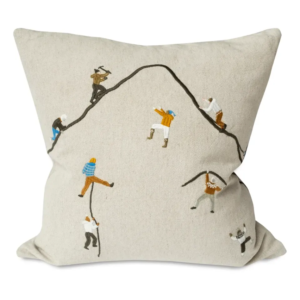 Cushion Covers^Fine Little Day Mountain climbers pillowcase 48x48 cm, Natural MultiWhite