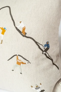 Cushion Covers^Fine Little Day Mountain climbers pillowcase 48x48 cm, Natural MultiWhite