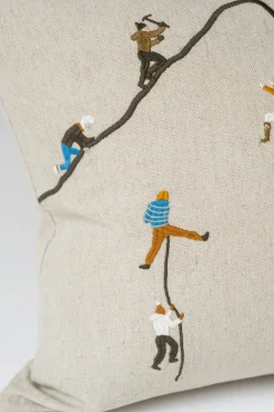 Cushion Covers^Fine Little Day Mountain climbers pillowcase 48x48 cm, Natural MultiWhite