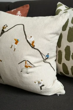 Cushion Covers^Fine Little Day Mountain climbers pillowcase 48x48 cm, Natural MultiWhite