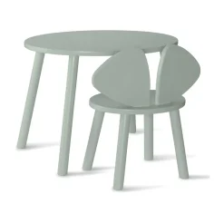 Hot Nofred Mouse set children's chair + table, Olive Green