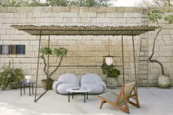 Outdoor Lounge Furniture^GUBI MR01 Initial outdoor lounge chair, Oiled iroko wood Brown