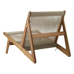 Outdoor Lounge Furniture^GUBI MR01 Initial outdoor lounge chair, Oiled iroko wood Brown