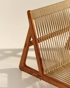 Outdoor Lounge Furniture^GUBI MR01 Initial outdoor lounge chair, Oiled iroko wood Brown