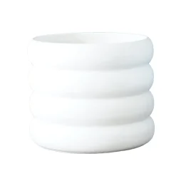 Flower Pots^DBKD Mud flower pot , Medium, Ø 14 cm White