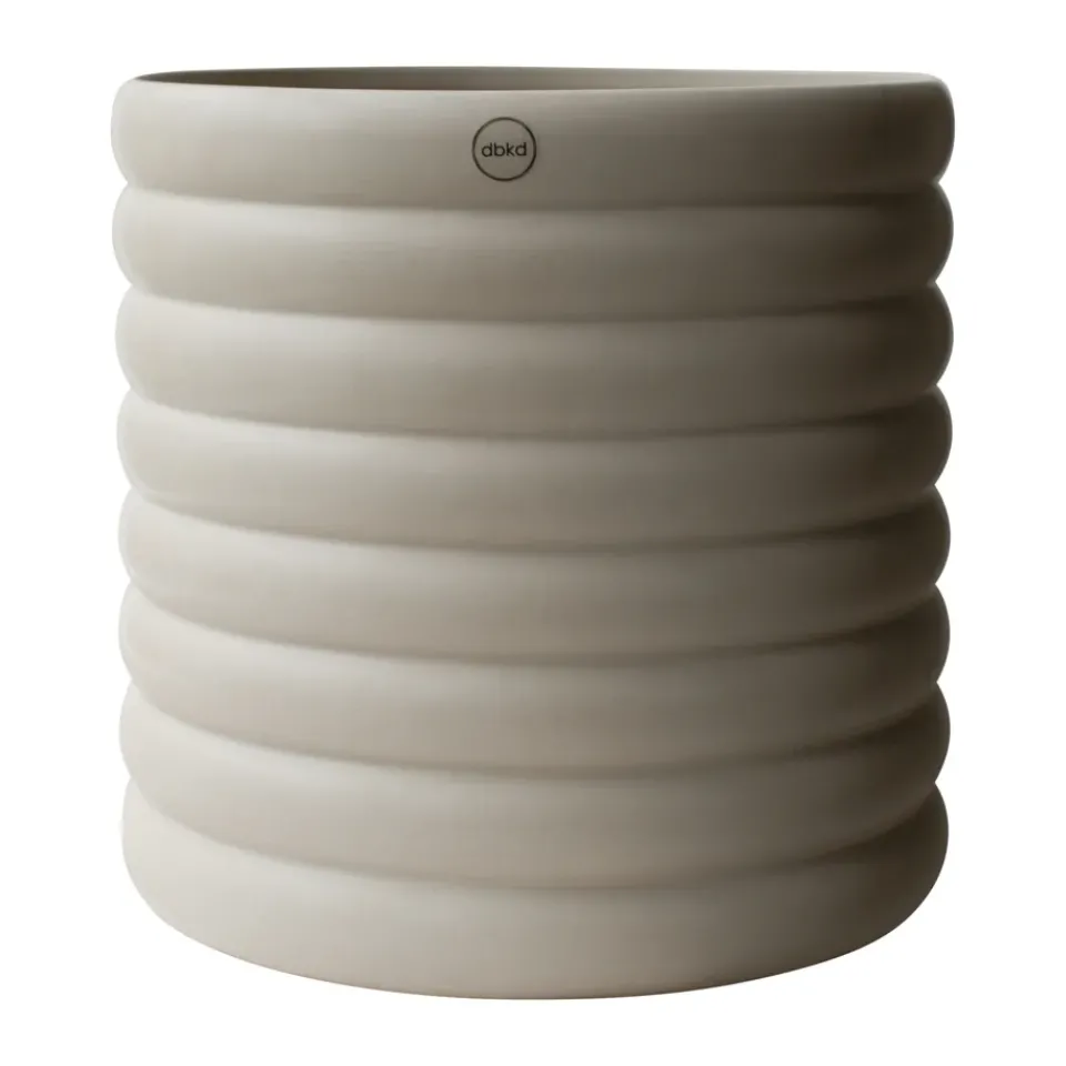 Outlet DBKD Mud plant pot mole, XL, Ø27 cm Beige