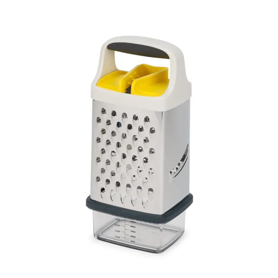 Discount Joseph Joseph Multi grip grater with container 17 cm, Yellow Silver-colouredYellow