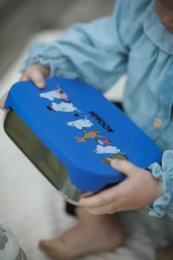 Lunch Boxes & Food Containers^Rätt Start Mumin Family lunch box tin 13x17 cm, Blue