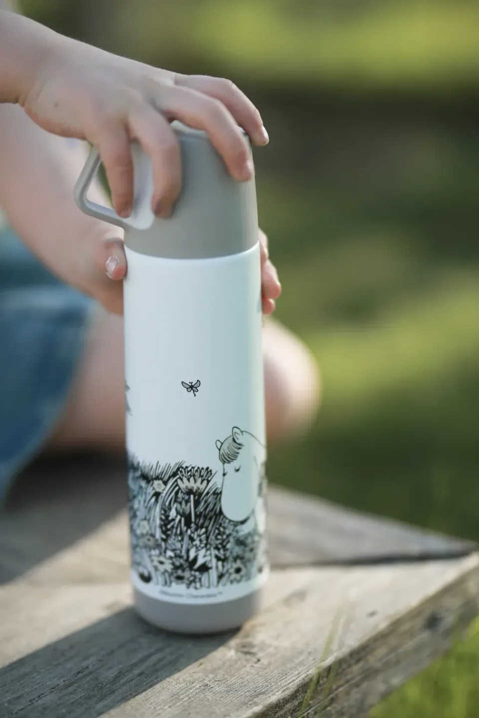 Outlet Rätt Start Mumin Graphic thermos 50 cl, White-black BlackWhite