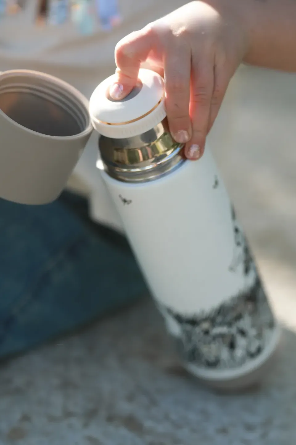 Outlet Rätt Start Mumin Graphic thermos 50 cl, White-black BlackWhite