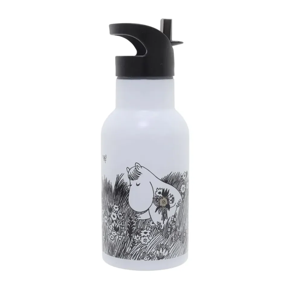 Outlet Rätt Start Mumin Graphic water bottle 34 cl, White BlackWhite