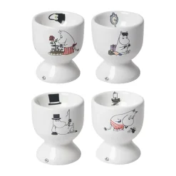 Egg Cups^Pluto Design Mumin joy egg cup 4 parts, White- Multi