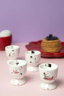 Egg Cups^Pluto Design Mumin joy egg cup 4 parts, White- Multi