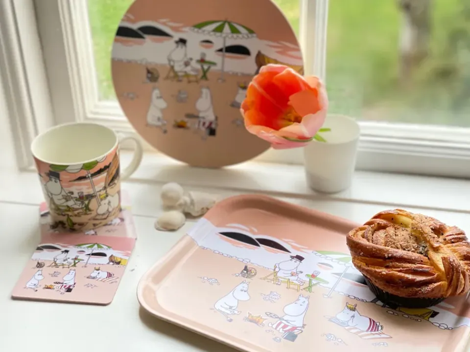 Trays^Opto Design Mumin tray summer 2021, Apricot-sand Multi