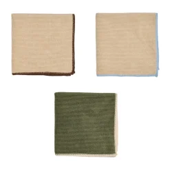 Dishcloths & Brushes^OYOY Mundus microfiber cloth 30x30 cm 3 pieces, Camel-olive BeigeGreen